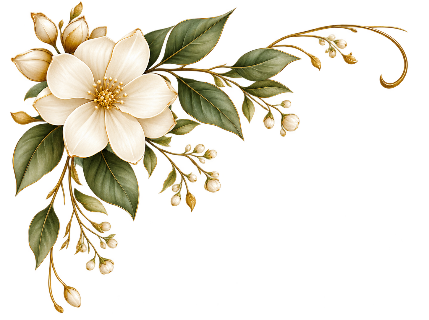 Top Left Floral Accent